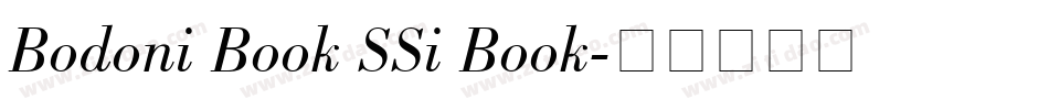 Bodoni Book SSi Book字体转换